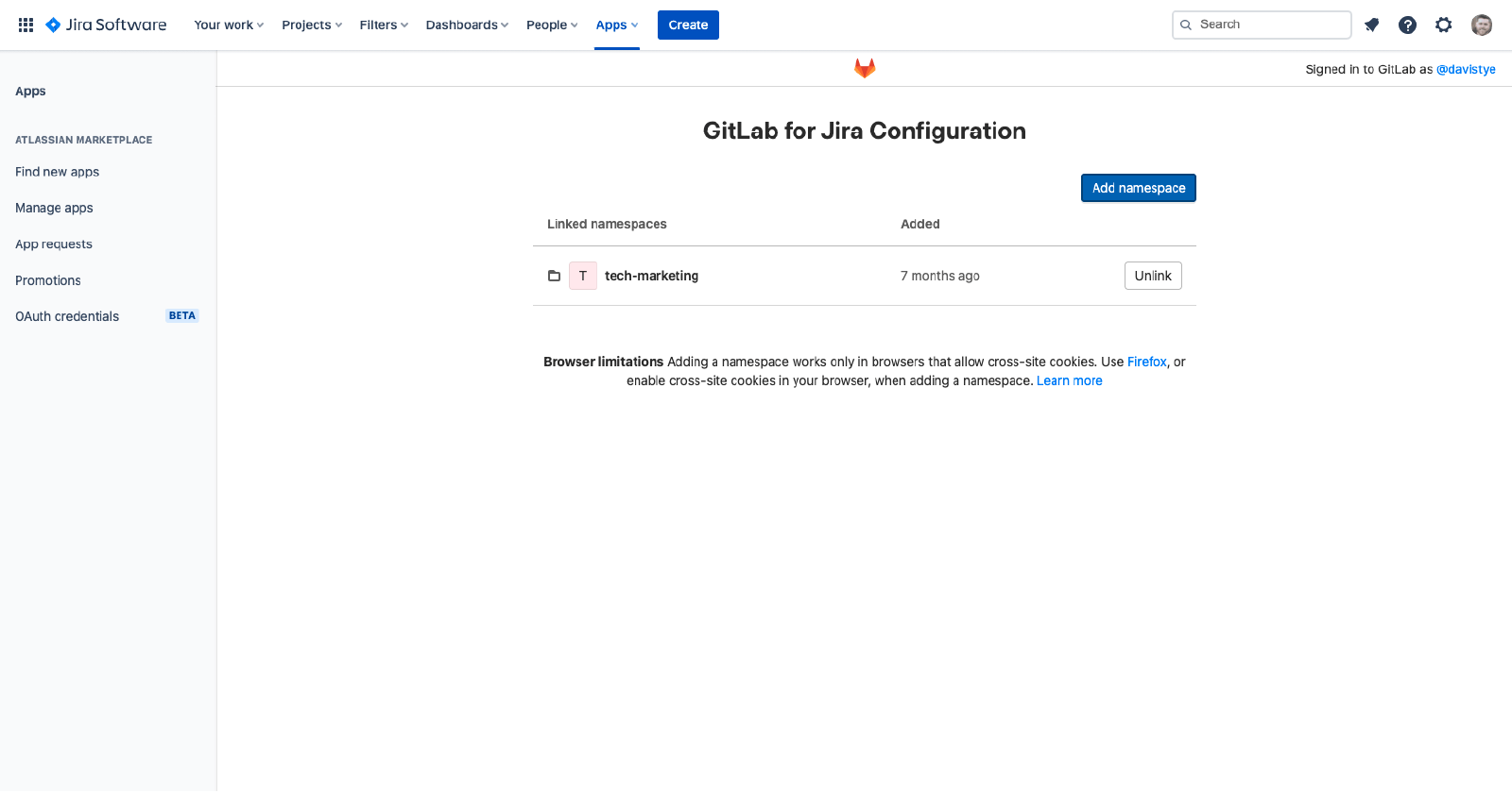 Enable gitlab deployments in jira atlassian
